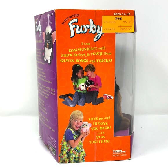 Furby Gorilla Black Brown Gray Eyes Original‎ 1999 Vintage Factory Sealed NWB - Picture 5 of 7